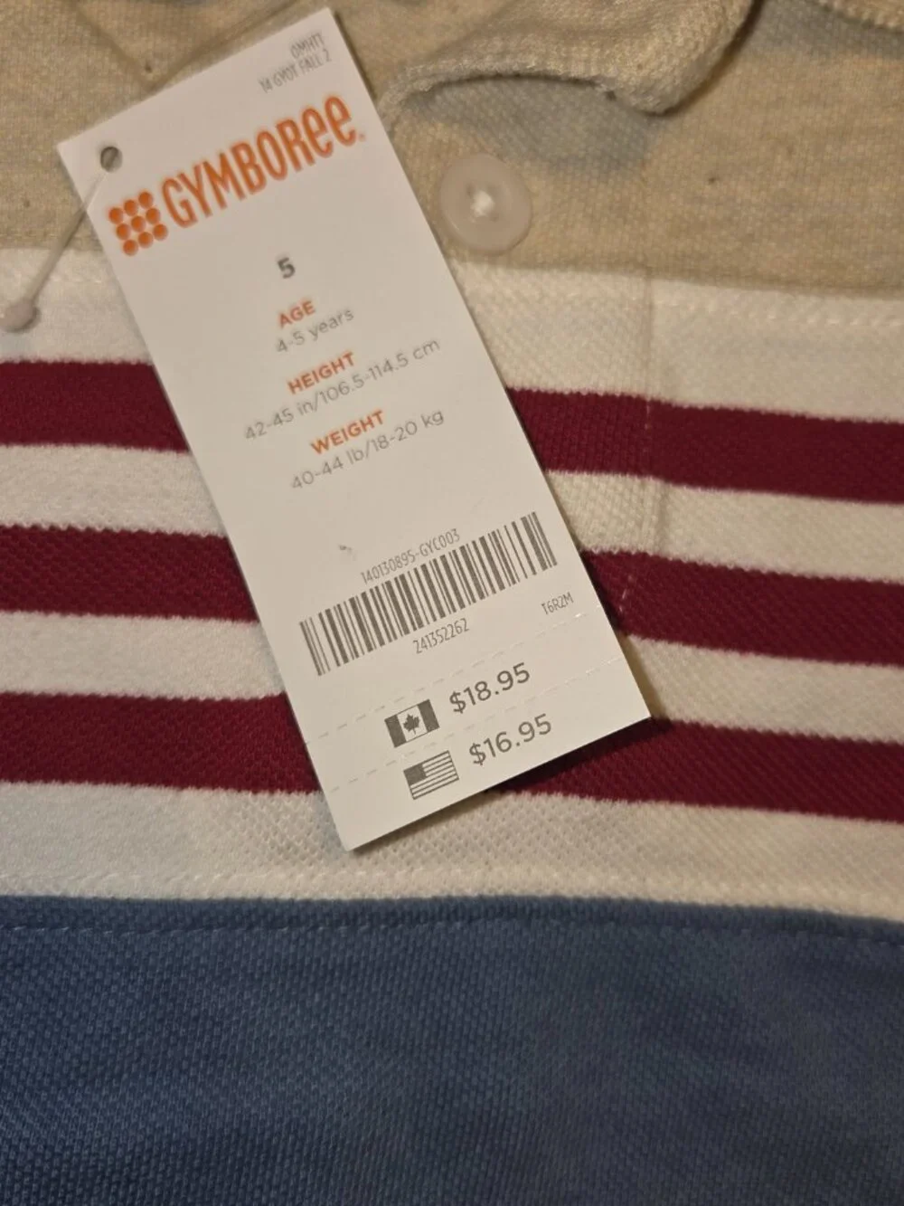 🚀3/$25🚀NWT Gymboree Boys Colorblock Striped Pique Polo Shirt Slate Blue Beige